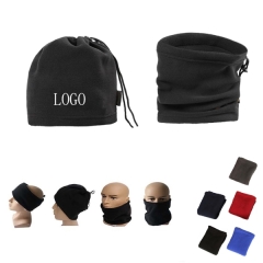 Polar Fleece Scarf, Neck Warmer And Hat