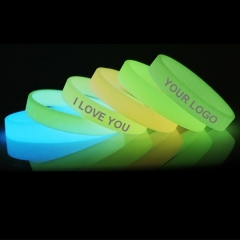 Glowing Silicone Custom Wristbands