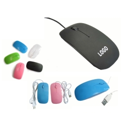 Wired USB Mouse With Scroll Wheel For Computer