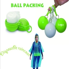PE Rain Poncho in Ball Keychains