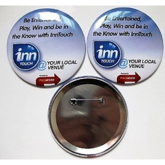 3" Round Button with Pin Backing