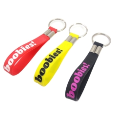 Colorful Silicone Bracelet Keychain