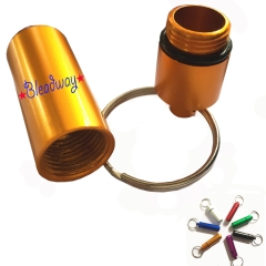 Portable Metal Pill Case With Key Ring