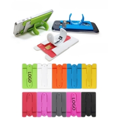 2 IN 1 Silicone Smart phone Wallet With Stand & Cord Organiz