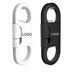 USB Charge Sync Cable With Bottle Opener And Key Ring
