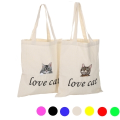 Cotton Canvas Shopper Tote Bag