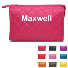 Diamond Check Cosmetics Wash Bag