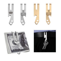 Stainless Steel Survival Money Clip With Bottle Opener