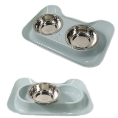 Stainless Steel Double Bowl For Pets