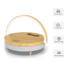 Night Lamp With Wireless Charger And Bluetooth Speaker