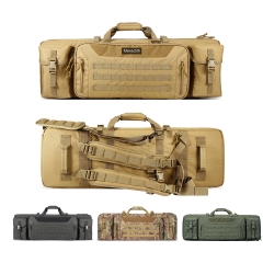36" Tactical Double Rifle Case With Pistol Storage And Locki