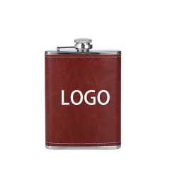 6 Oz. Leather Wrapped Flasks