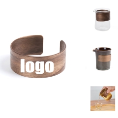 Non-Slip Thermal Insulation Removable Bamboo Wood Cup Holder