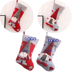 3D Christmas Faceless Doll Candy Gift Bags Old Man Socking