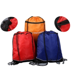 Waterproof Drawstring Backpack With Zipper