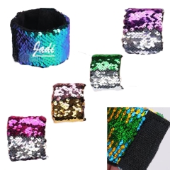 Reversible Glittery Sequins Bracer Or Wrist Band