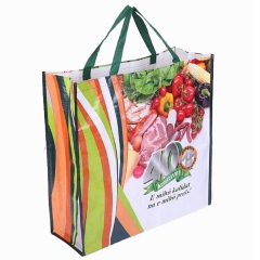 Full Color Custom Laminated Woven Muscle Shopping Tote Bag