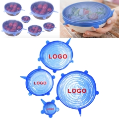 4 Piece Multi Sizes Silicone Stretch Cover Set Food Cap Lid