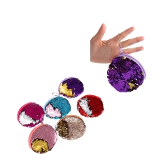 Sequin Zippered Wrist Coin Purse