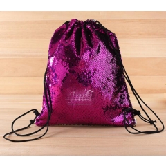 Sequins Package Drawstring Strap Backpack