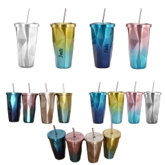 Stainless Steel Travel Mug With Straw-HTJD143