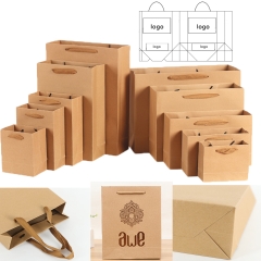 Kraft Paper Shopping Bag With Handles Bulk