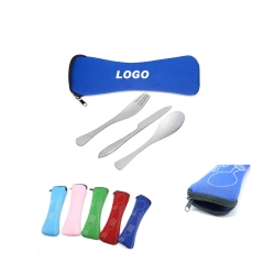 Neoprene 3 Piece Cutlery Set