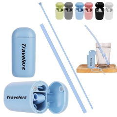 Folding Silicone Straw Set