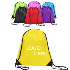 13.5" X 17.5" Polyester Drawstring Backpack