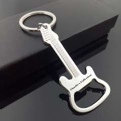 Guitar Shaped Bottle Opener Keychain