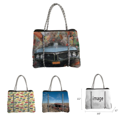 Full Color Neoprene Women Tote Shopping Bag