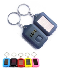 Solar Rechargeable Flashlight Keychain