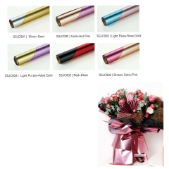 Bi-Color Platinum Flower Wrapping Paper