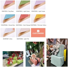 Bi-Color Kraft Flower Wrapping Paper