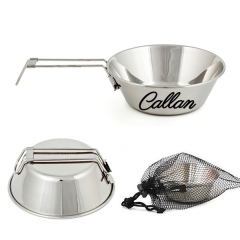 Outdoor 304 Stainless Steel Picnic Folding Bowl-JLCC075