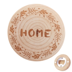 Wooden Round Bottle Opener Refrigerator Stickers