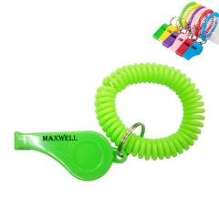 Plastic Spring Bracelet With Whistle