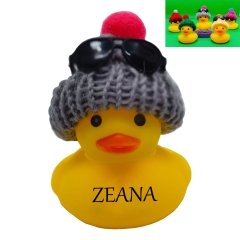 Rubber Duck Wearing Hat And Sunglasses Baby Toy