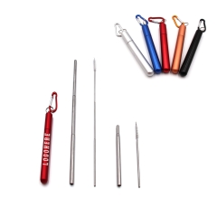 Telescopic Stainless Steel Straws Kit
