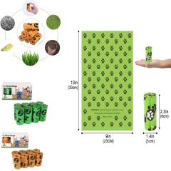 8 Rolls In A Box Recycled Degradable Dog Poop Bags