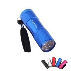 9 LED Aluminium Purple Flashlight