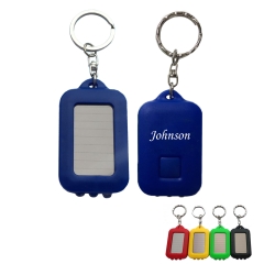 Solar Powered LED Flashlight Key Ring