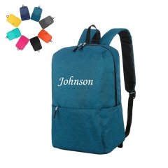 Solid Color Nylon Waterproof Backpack