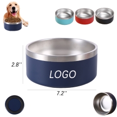 42 OZ Double Layer Stainless Steel Pet Bowl-PMSWD014