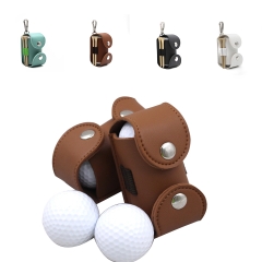 Leather Golf Ball Bag & Tee Holder