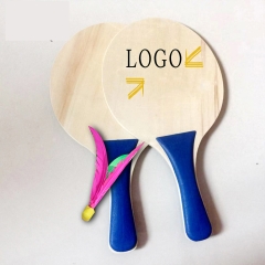 Custom Wooden Beach Racket Set