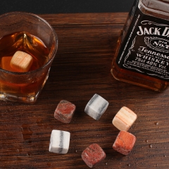 9 Piece Marble Whiskey Wine Stone