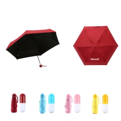 Travel Umbrella Windproof with Capsule Case