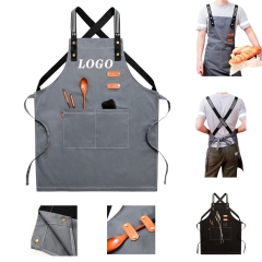 Adjustable Two Pockets Household Cooking Apron