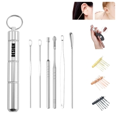 6PCS Stainless Steel Earwax Removal Kit